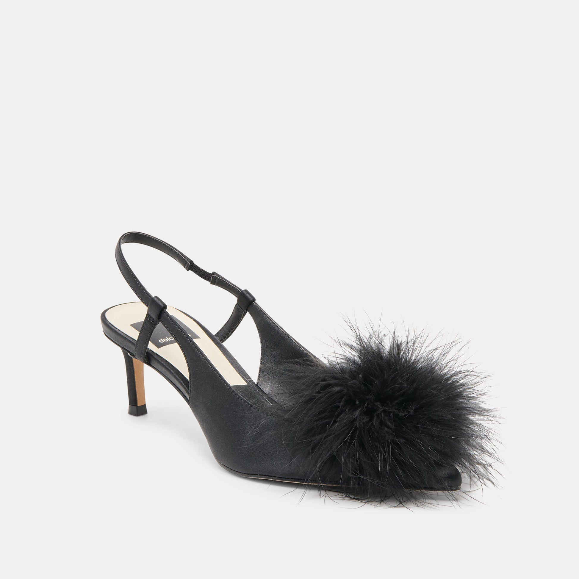 Kamy Onyx Satin Heels - Dolce Vita