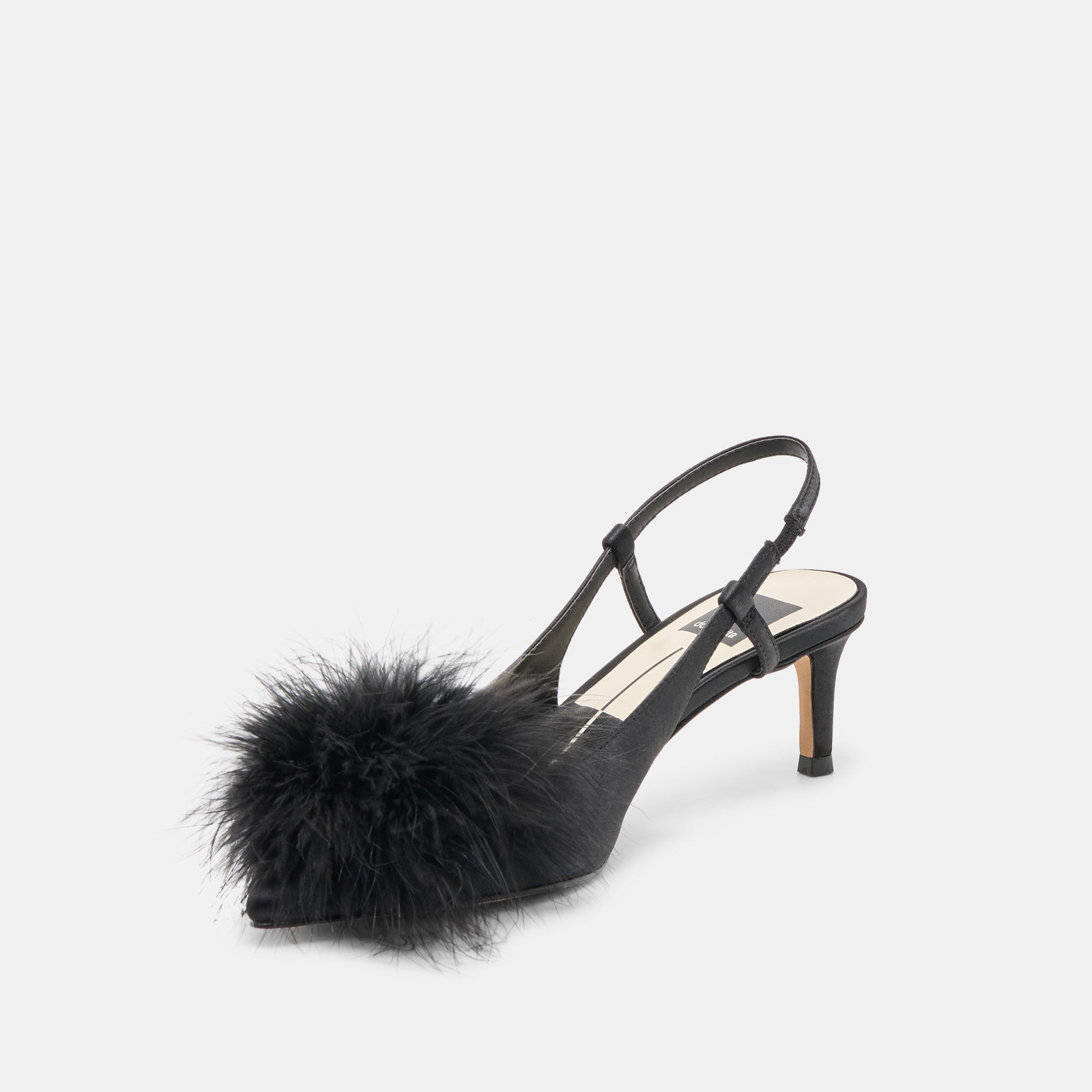 Kamy Onyx Satin Heels - Dolce Vita