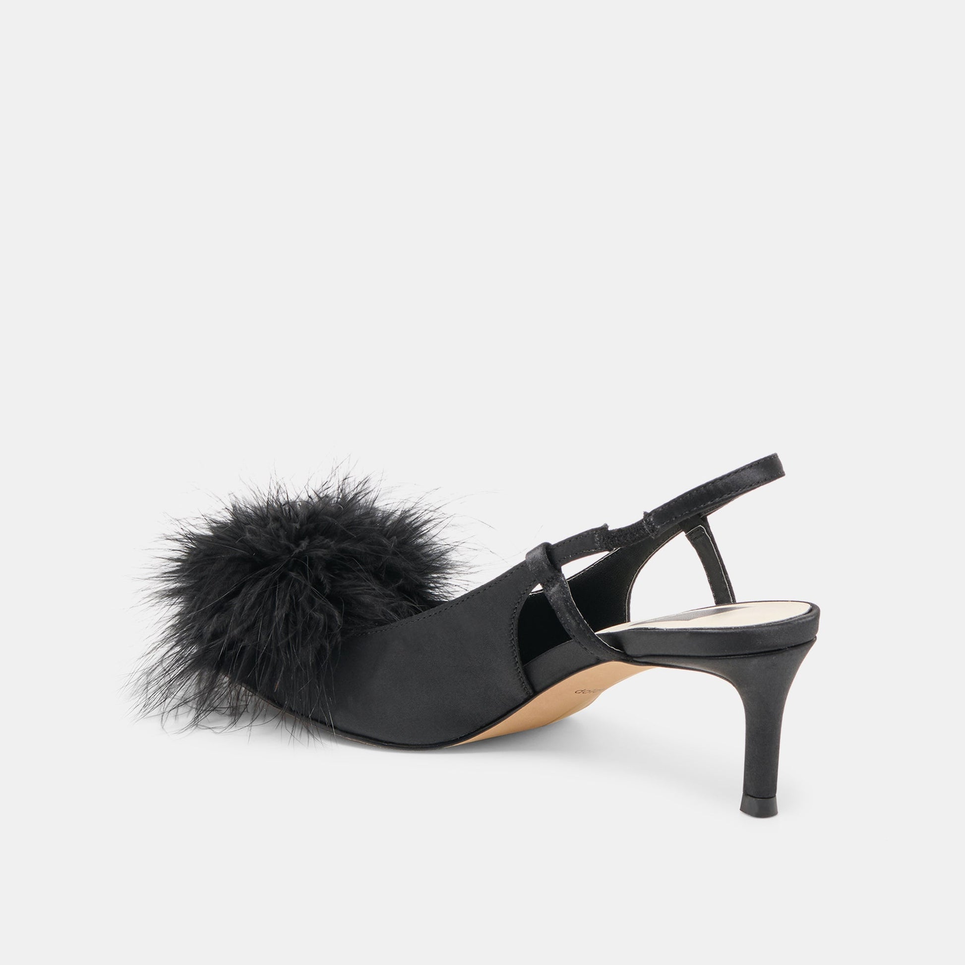 Kamy Onyx Satin Heels - Dolce Vita