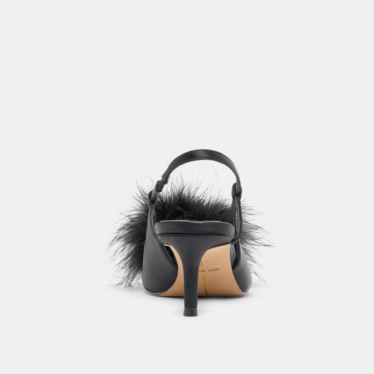 Kamy Onyx Satin Heels - Dolce Vita