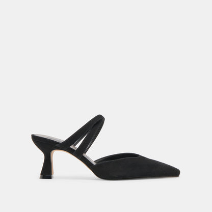 Linore Onyx Suede Heels - Dolce Vita