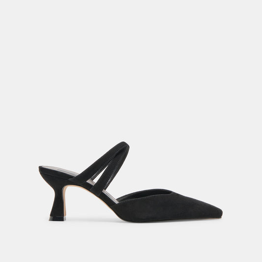 Linore Onyx Suede Heels - Dolce Vita