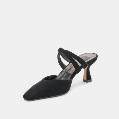 Linore Onyx Suede Heels - Dolce Vita