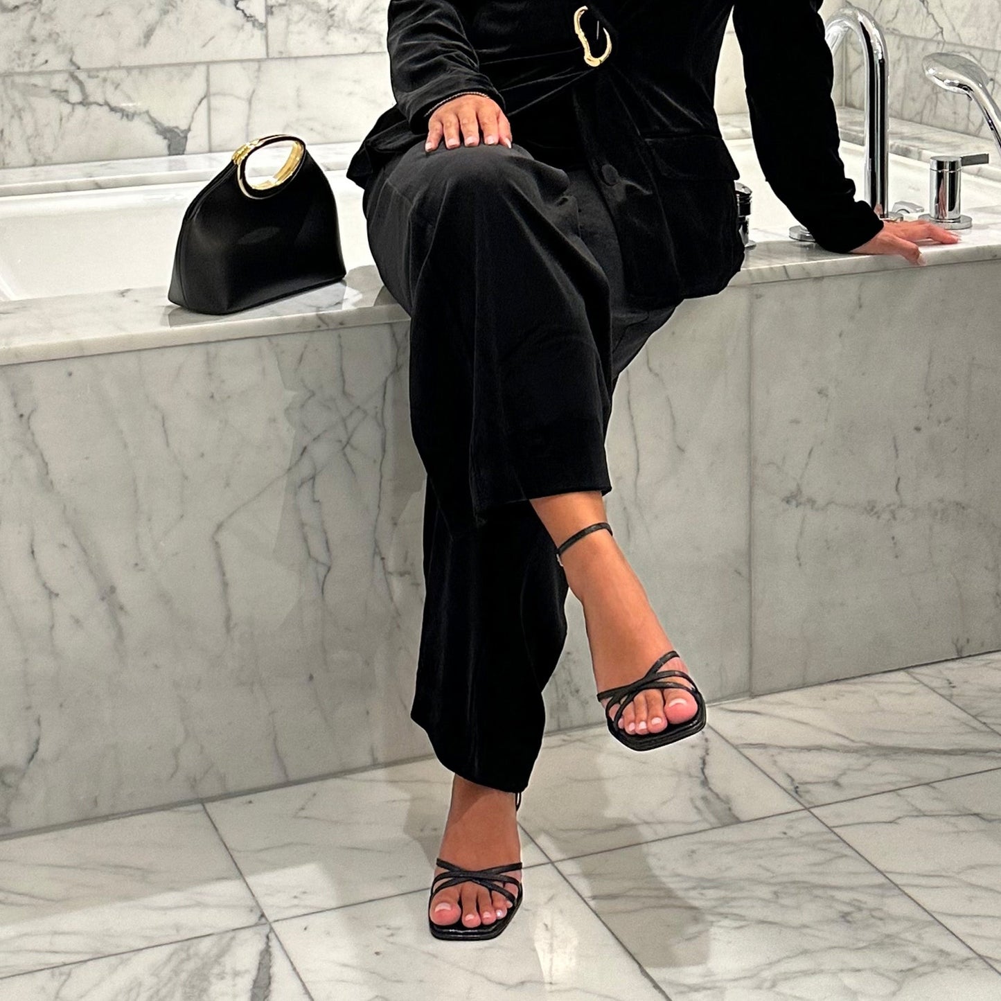 MANJI HEELS MIDNIGHT PATENT LEATHER - Dolce Vita