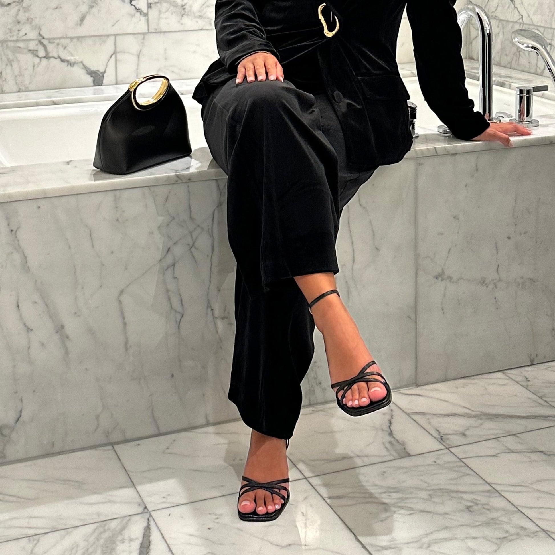 MANJI HEELS MIDNIGHT PATENT LEATHER - Dolce Vita
