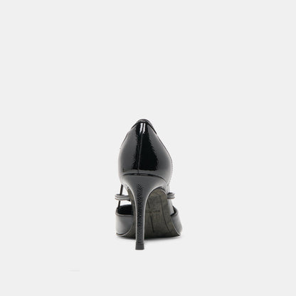 Kaine Midnight Crinkle Patent Leather Heels - Dolce Vita