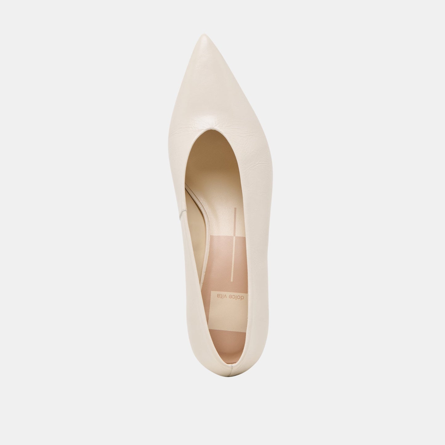 ALWYN HEELS BONE CRINKLE PATENT - Dolce Vita