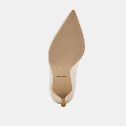 ALWYN HEELS BONE CRINKLE PATENT - Dolce Vita