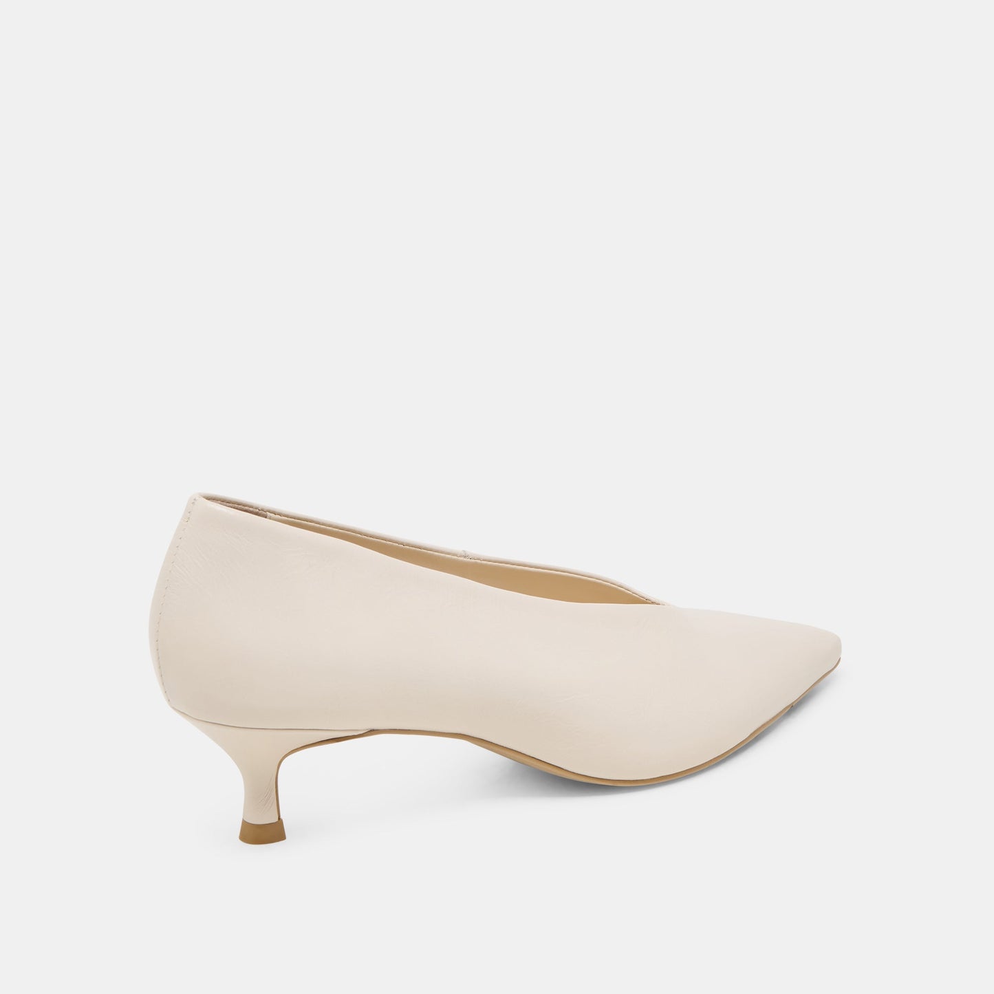 ALWYN HEELS BONE CRINKLE PATENT - Dolce Vita