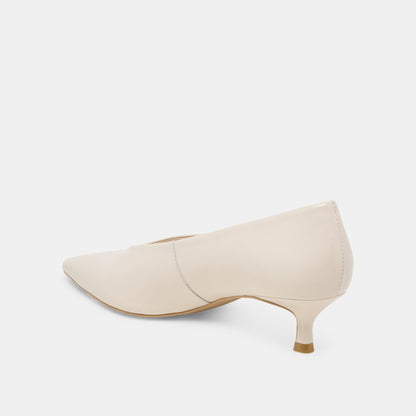 ALWYN HEELS BONE CRINKLE PATENT - Dolce Vita
