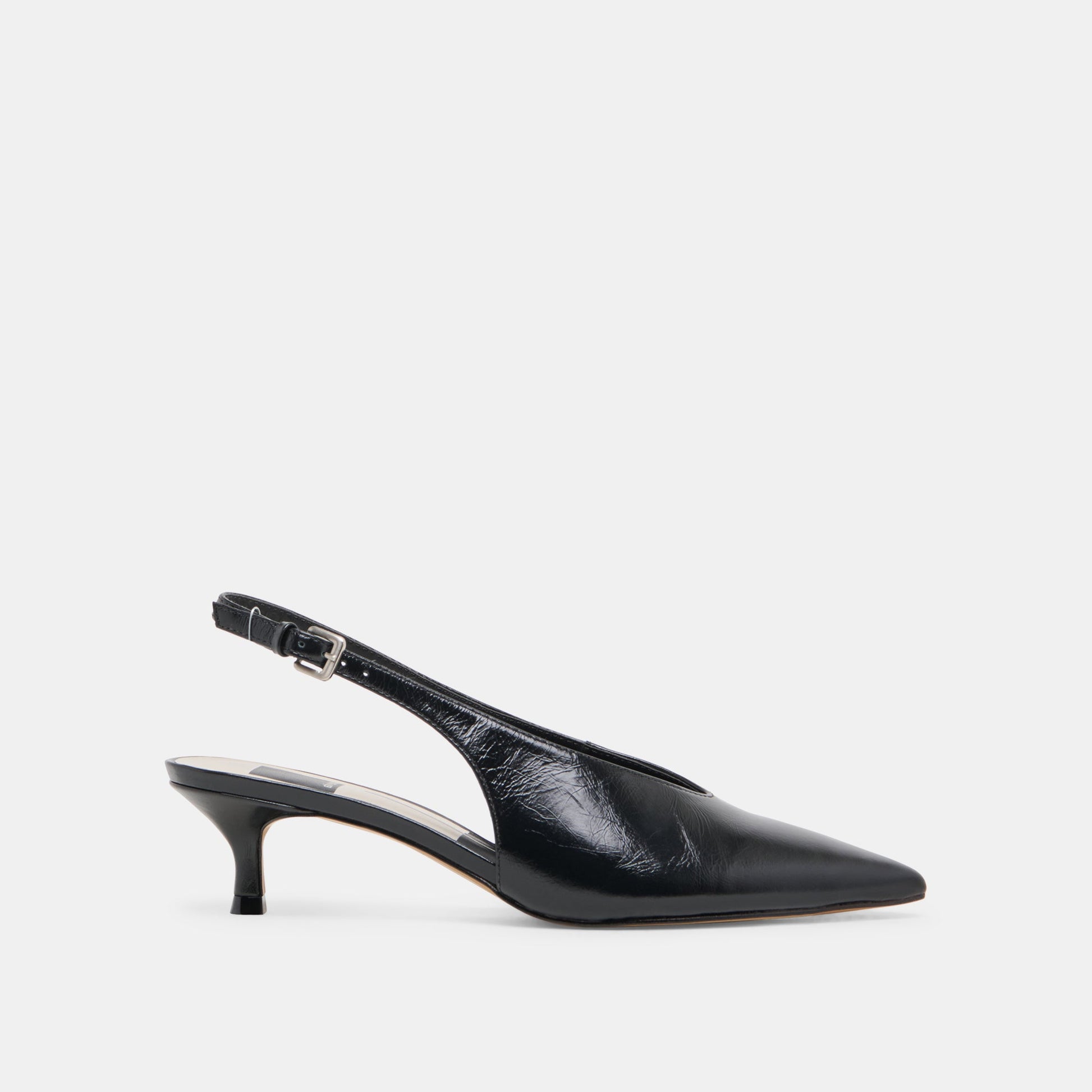 ALENNA HEELS MIDNIGHT CRINKLE PATENT - Dolce Vita