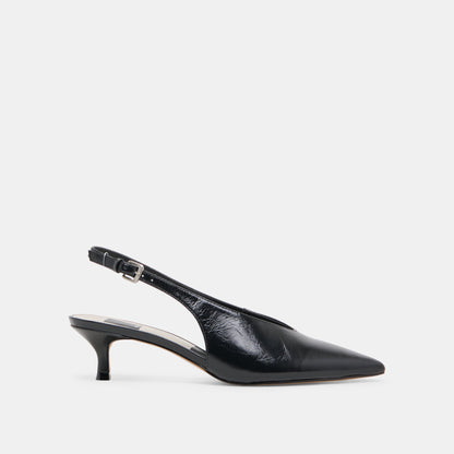 ALENNA HEELS MIDNIGHT CRINKLE PATENT - Dolce Vita