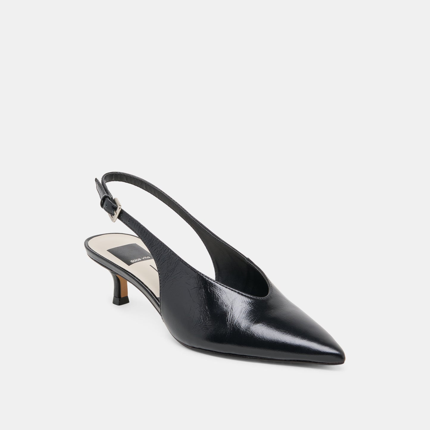 ALENNA HEELS MIDNIGHT CRINKLE PATENT - Dolce Vita