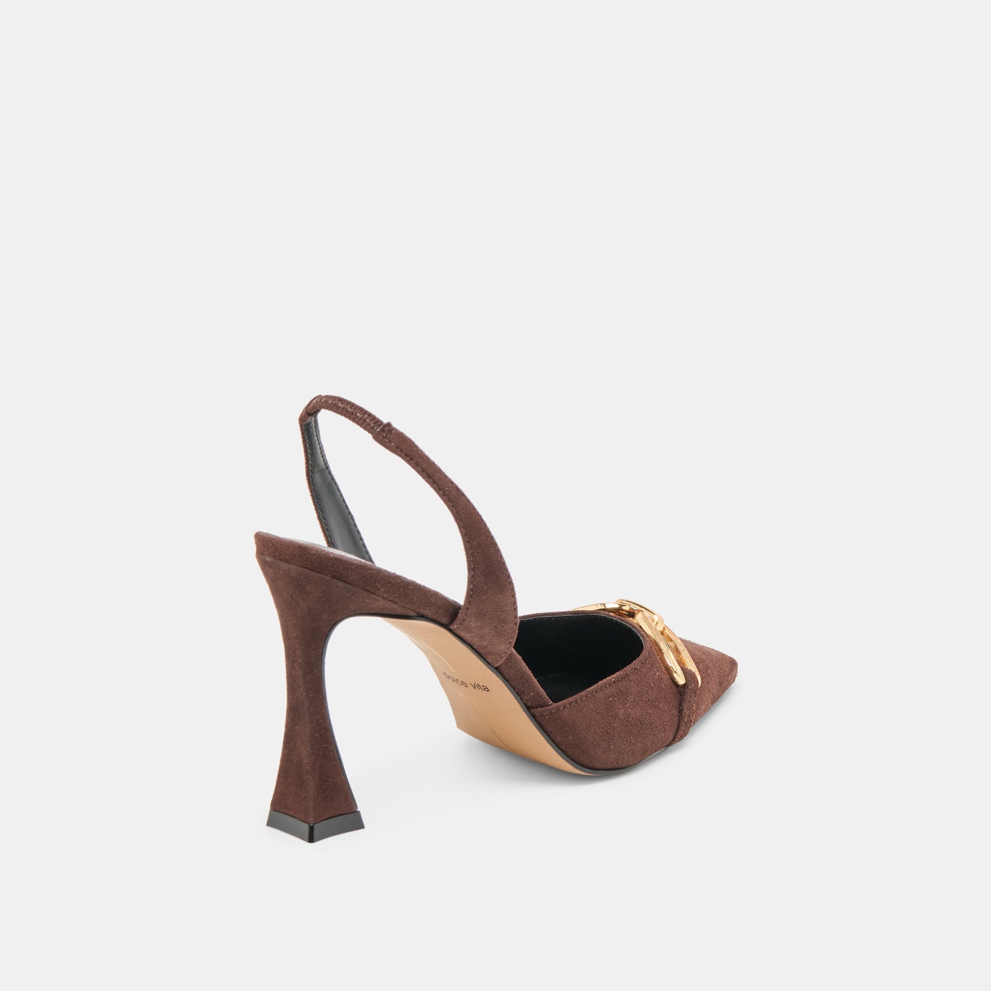 Malik Mahogany Nubuck Heels - Dolce Vita