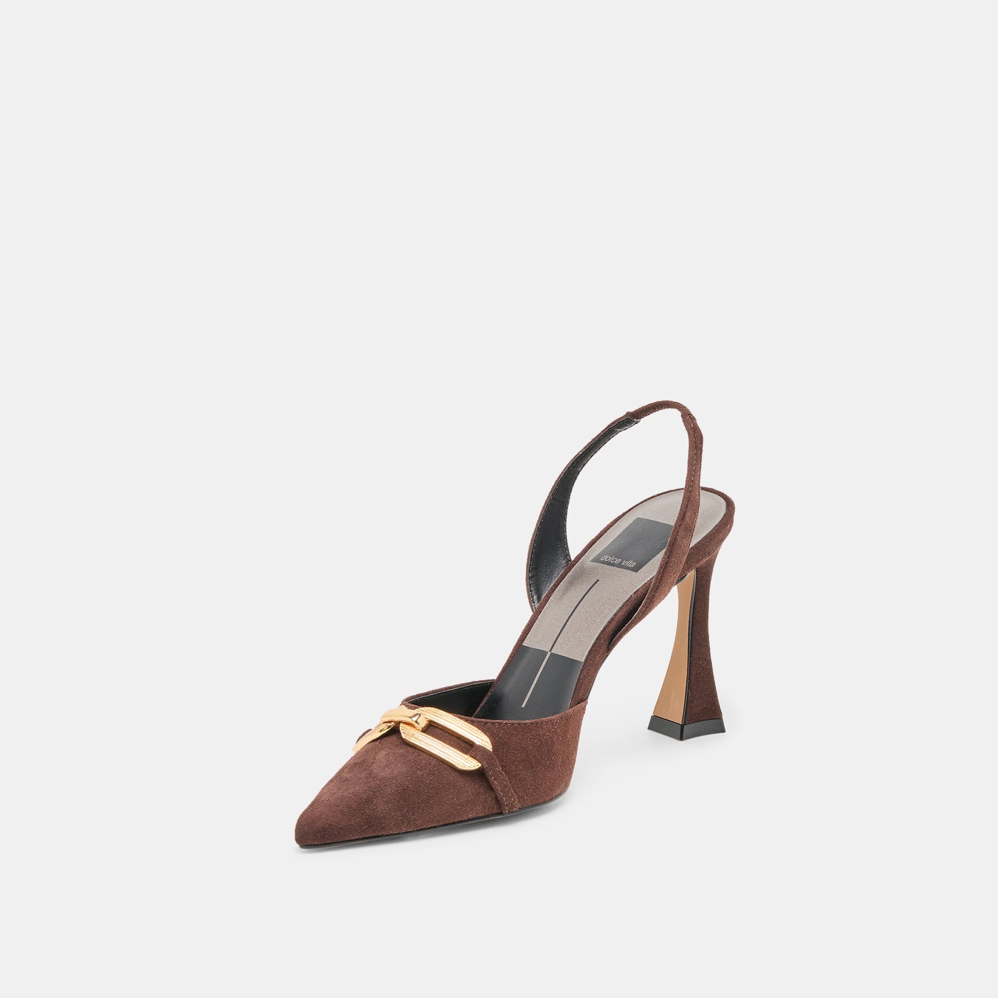 Malik Mahogany Nubuck Heels - Dolce Vita