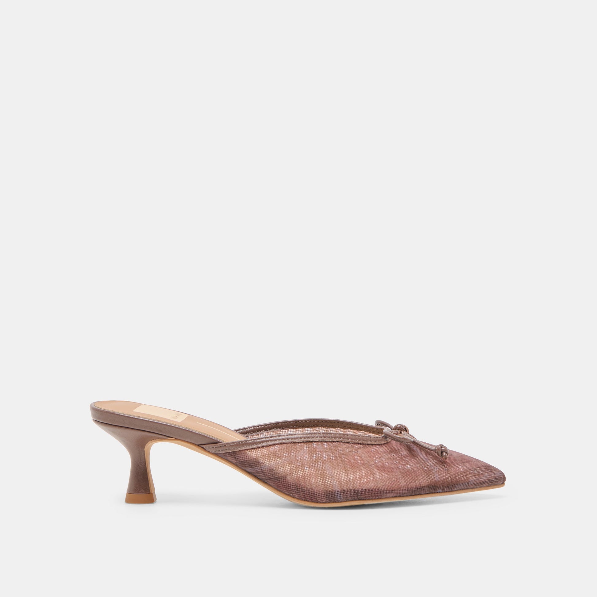 Cleo Cognac Plaid Mesh Heels - Dolce Vita