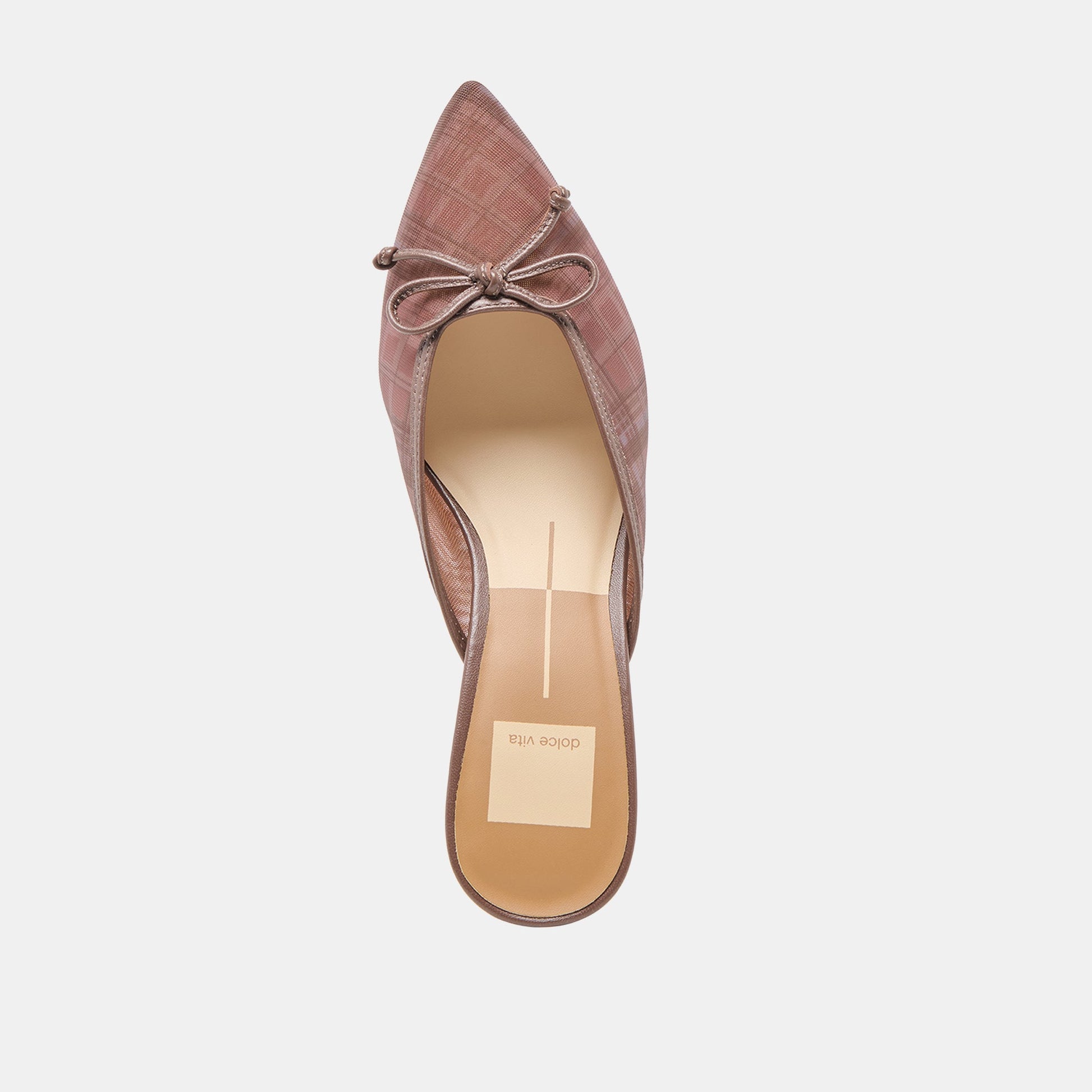Cleo Cognac Plaid Mesh Heels - Dolce Vita