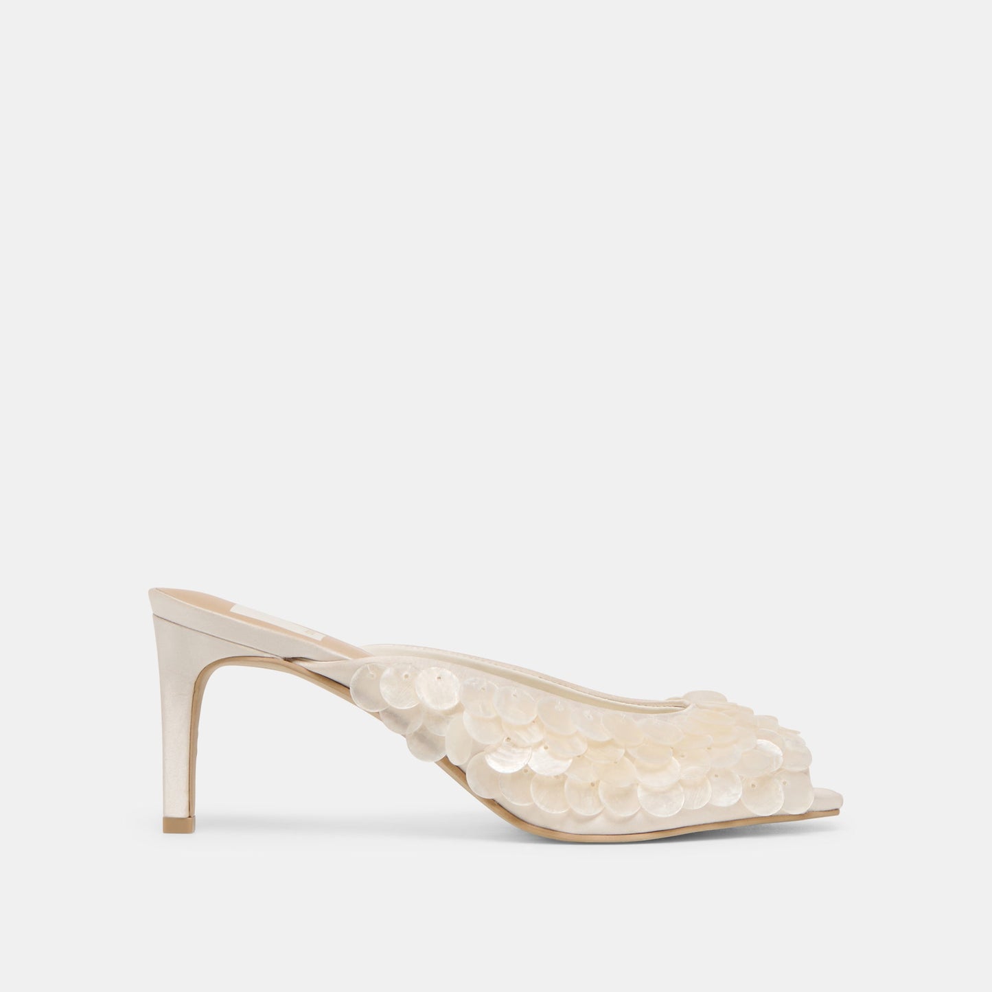 Samary Confetti Off White Satin Heels - Dolce Vita