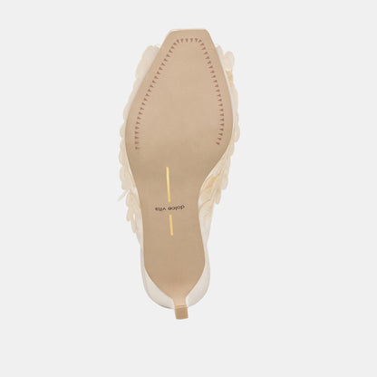 Samary Confetti Off White Satin Heels - Dolce Vita
