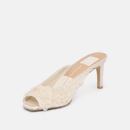 Samary Confetti Off White Satin Heels - Dolce Vita