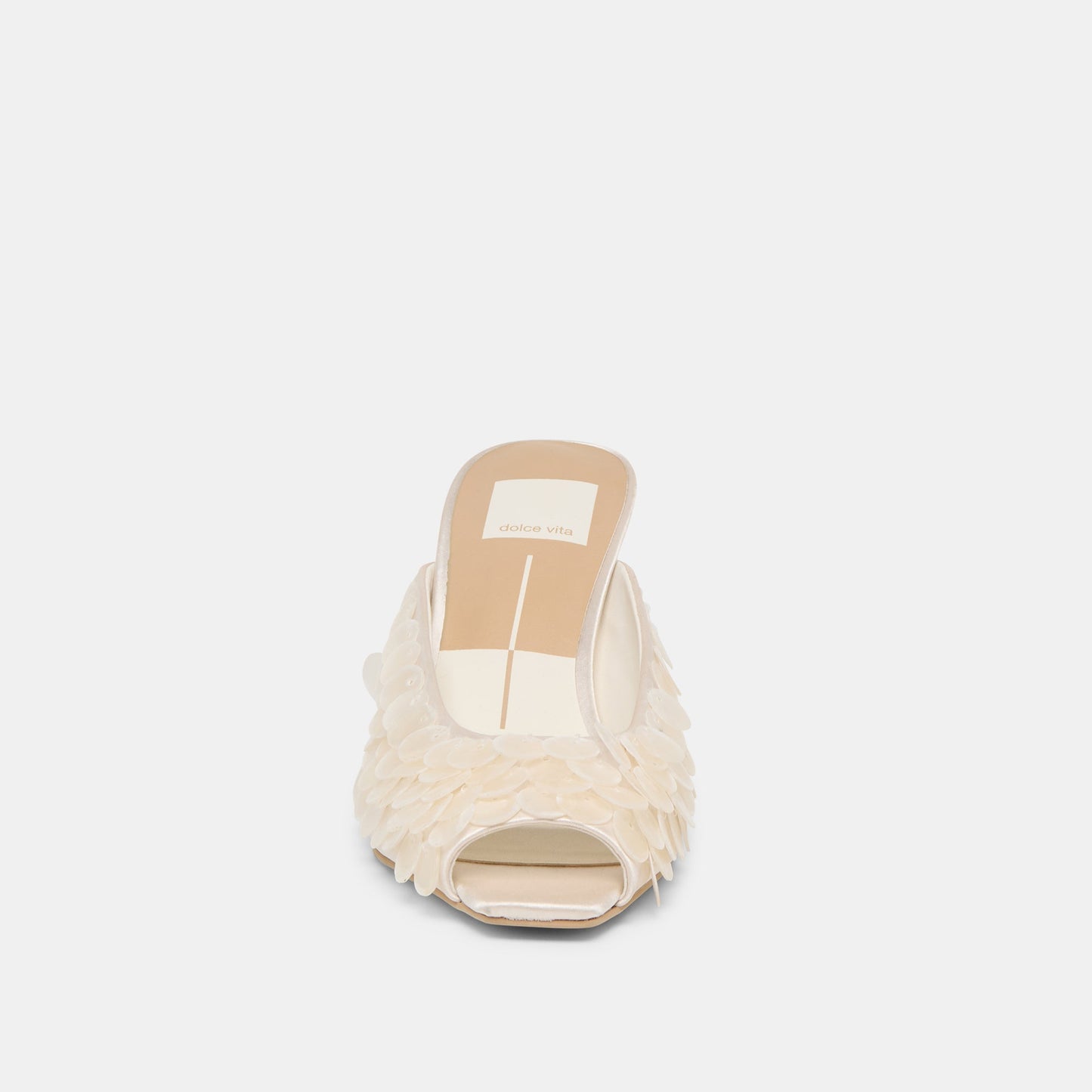 Samary Confetti Off White Satin Heels - Dolce Vita