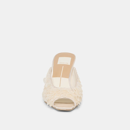 Samary Confetti Off White Satin Heels - Dolce Vita