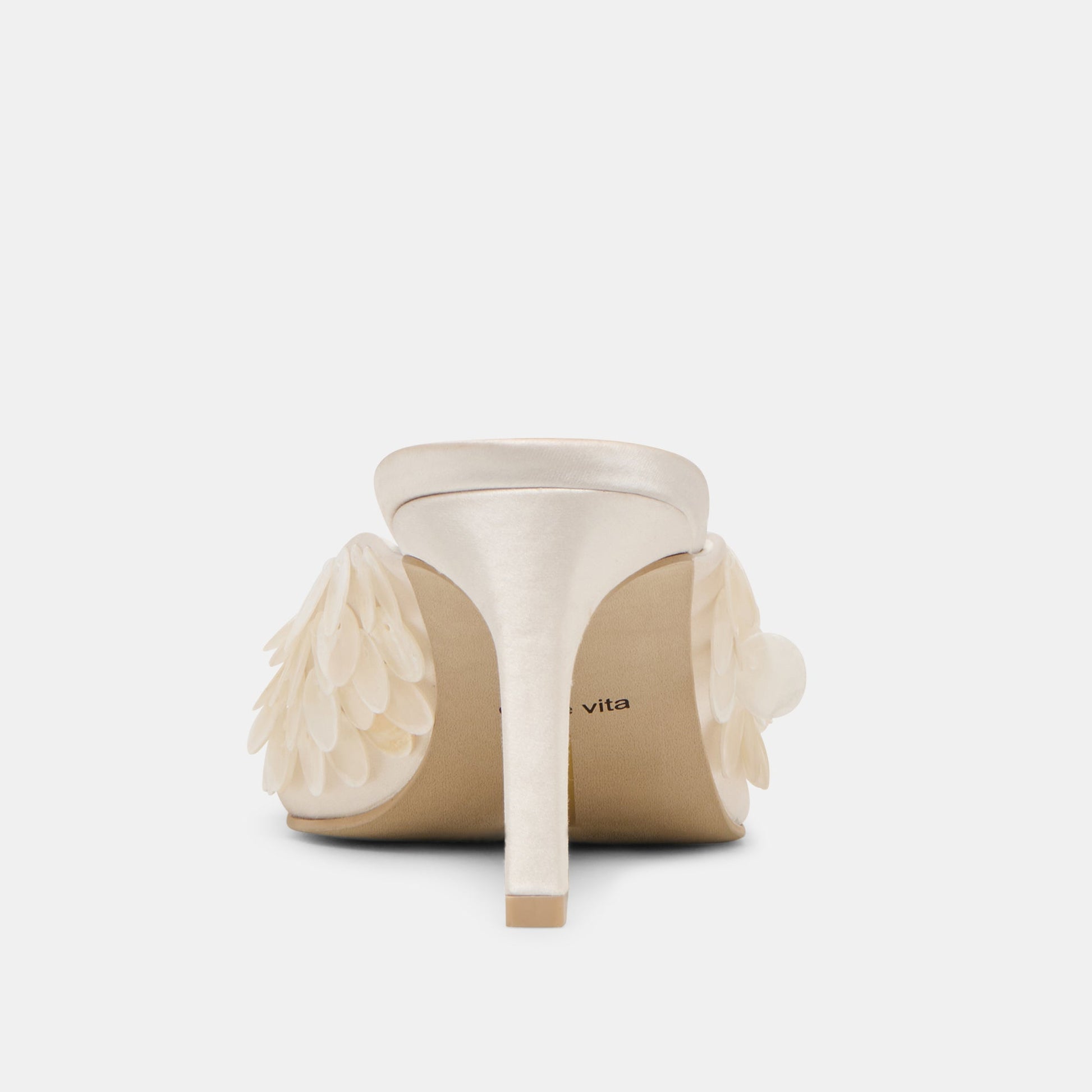 Samary Confetti Off White Satin Heels - Dolce Vita