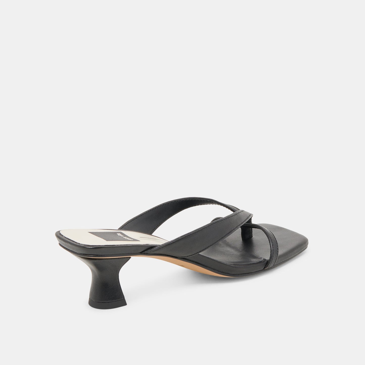 BREVEL HEELS ONYX LEATHER - Dolce Vita