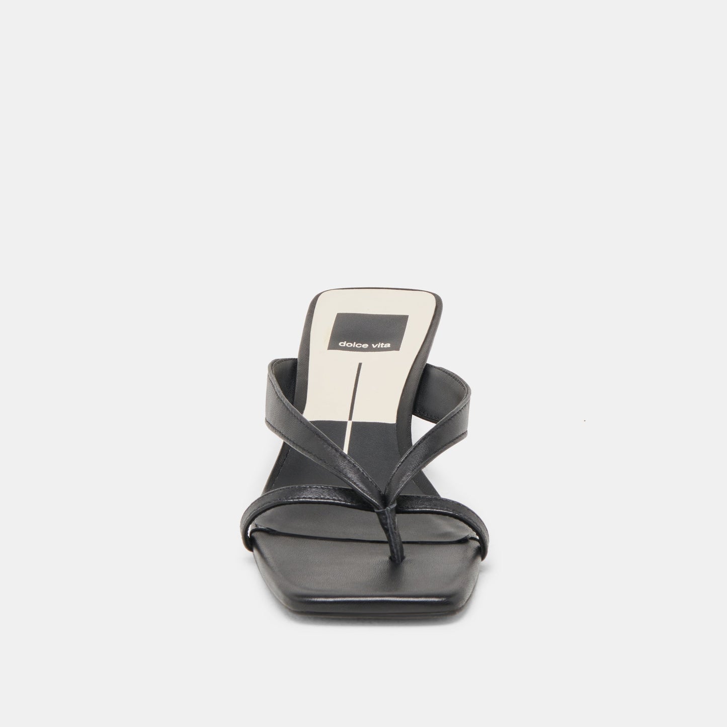 BREVEL HEELS ONYX LEATHER - Dolce Vita