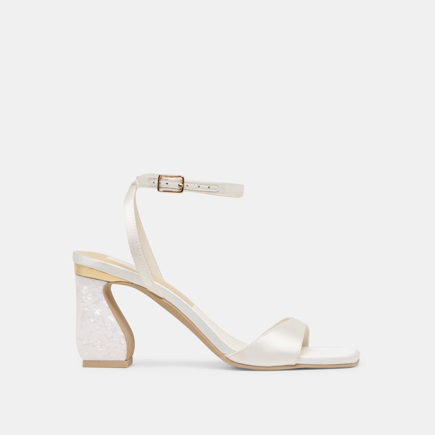 Tilda True White Satin Heels - Dolce Vita