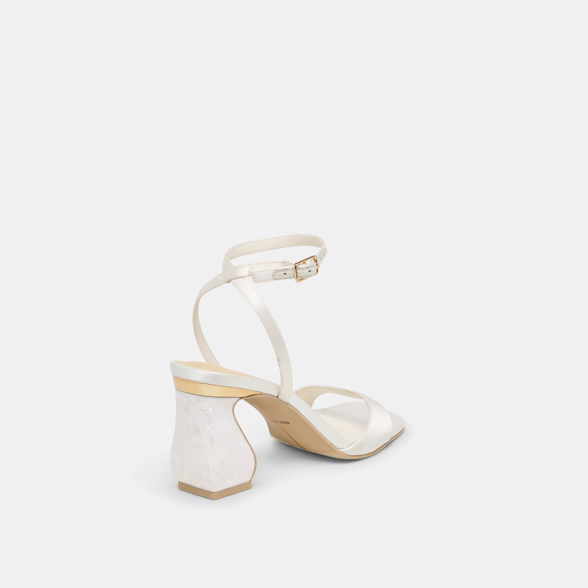Tilda True White Satin Heels - Dolce Vita