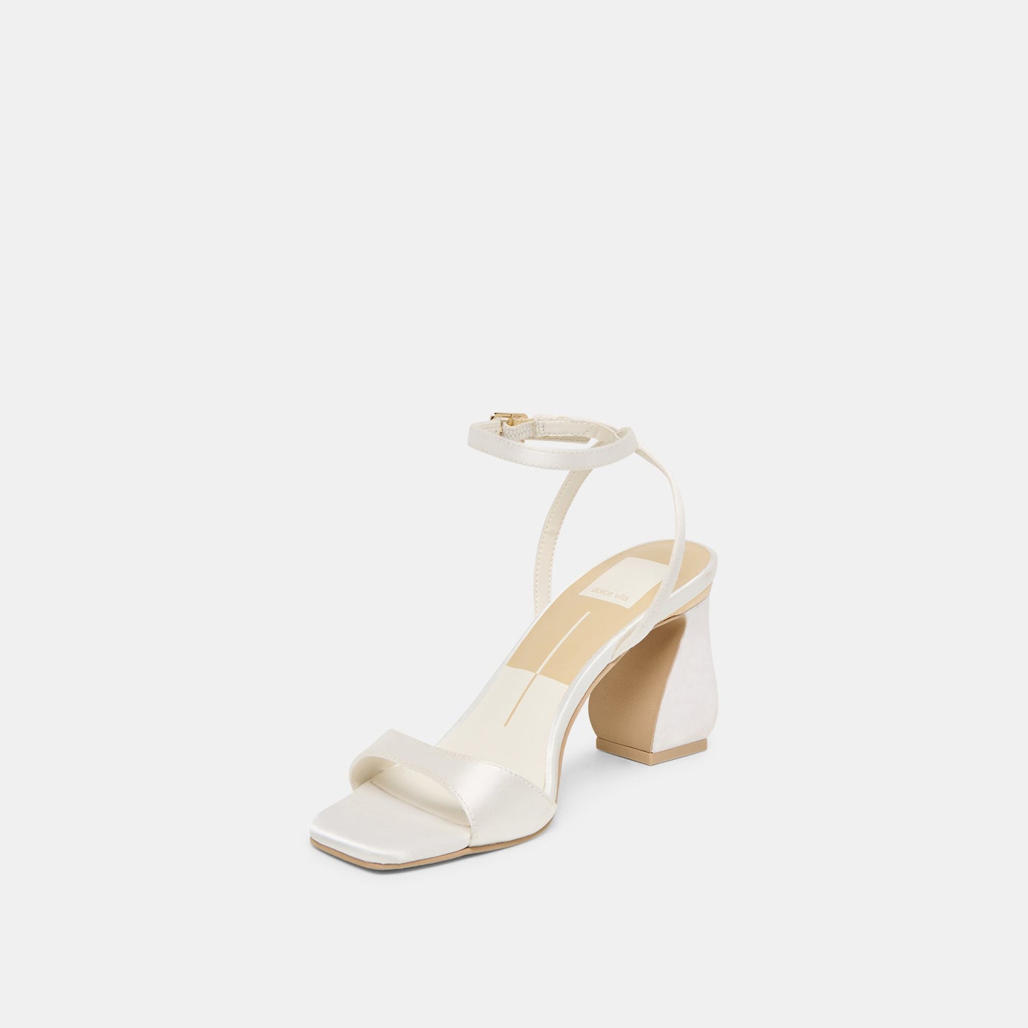 Tilda True White Satin Heels - Dolce Vita