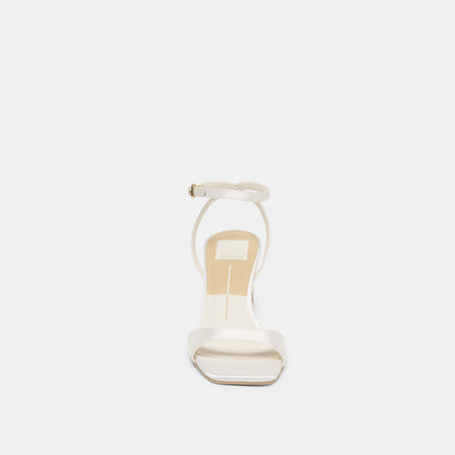 Tilda True White Satin Heels - Dolce Vita