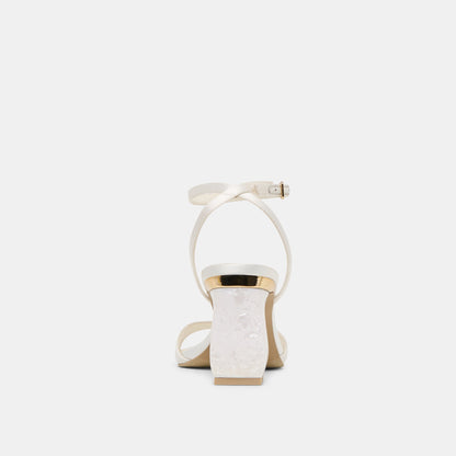 Tilda True White Satin Heels - Dolce Vita