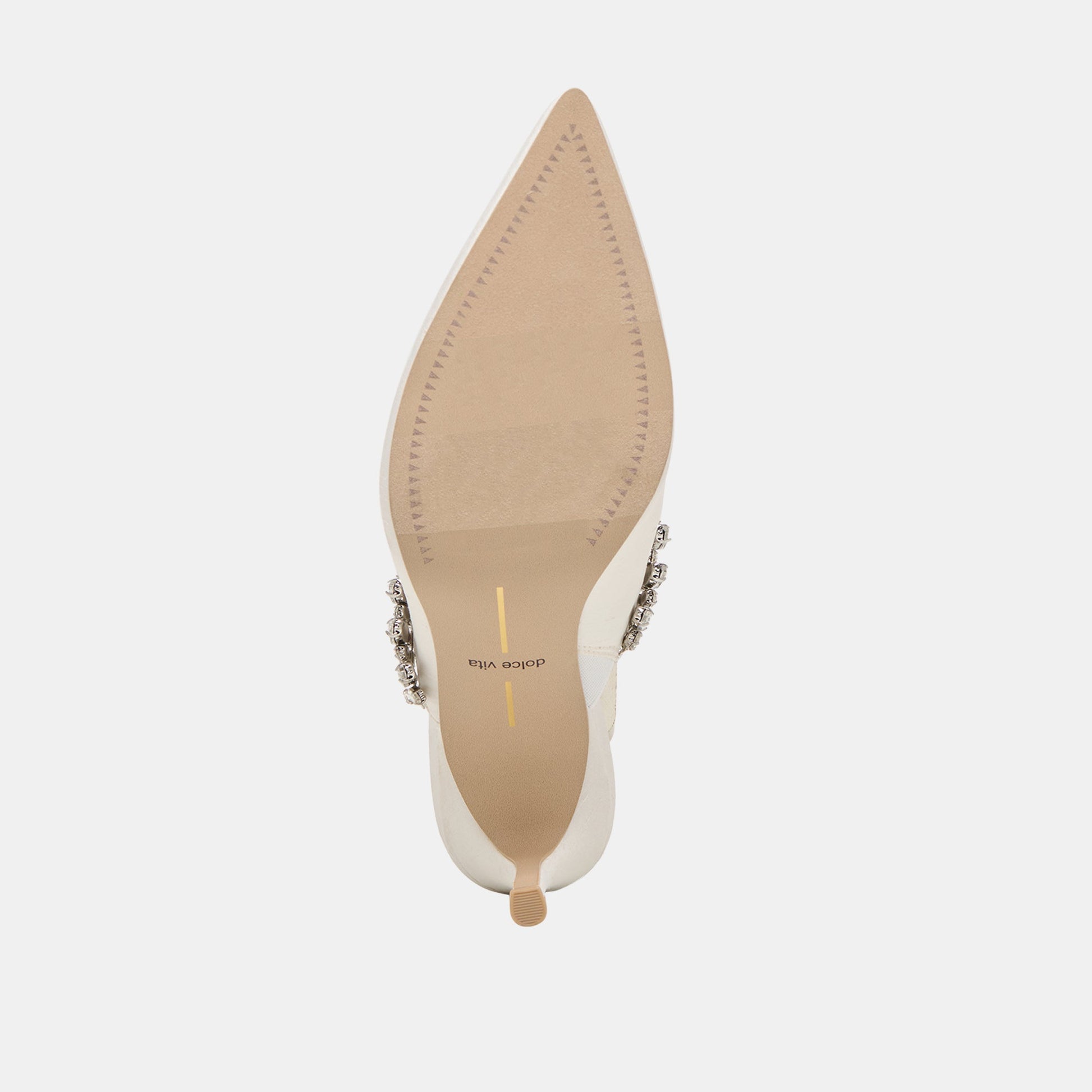 Keli Crystal White Satin Heels - Dolce Vita