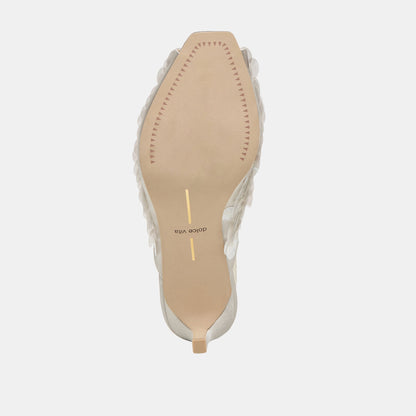Samary Confetti Silver Satin Heels - Dolce Vita