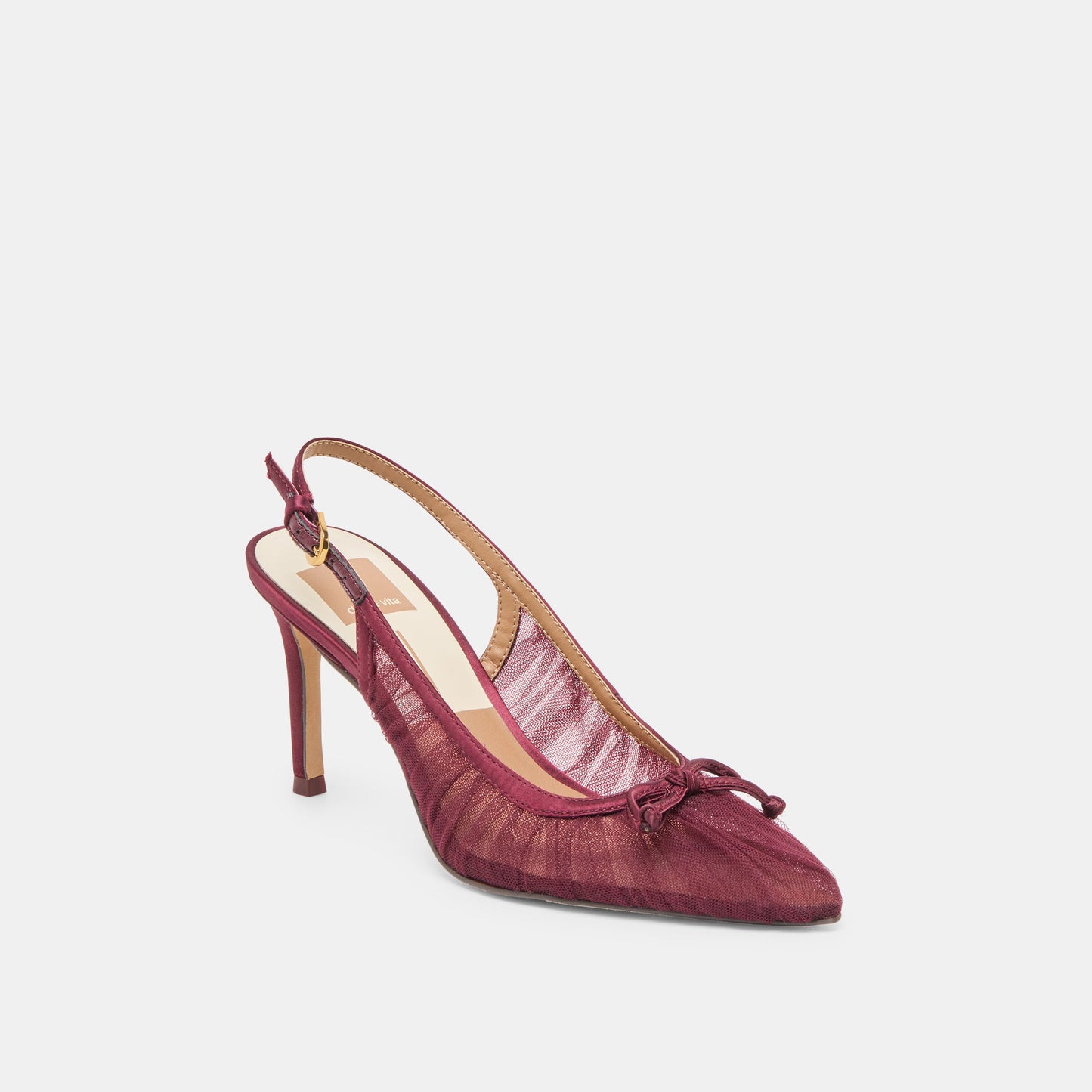 Yela Cranberry Tulle Heels - Dolce Vita