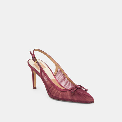 Yela Cranberry Tulle Heels - Dolce Vita