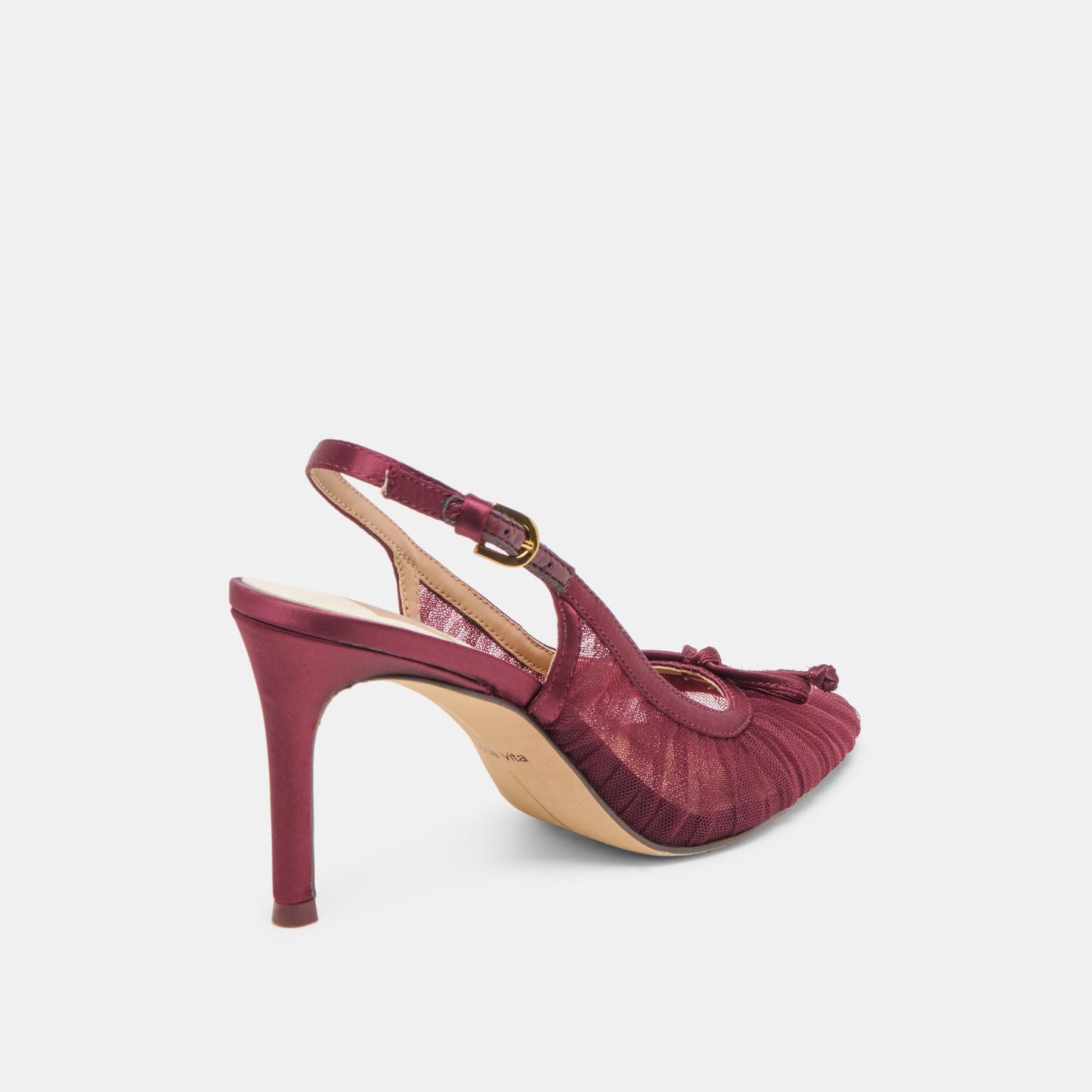 Yela Cranberry Tulle Heels - Dolce Vita