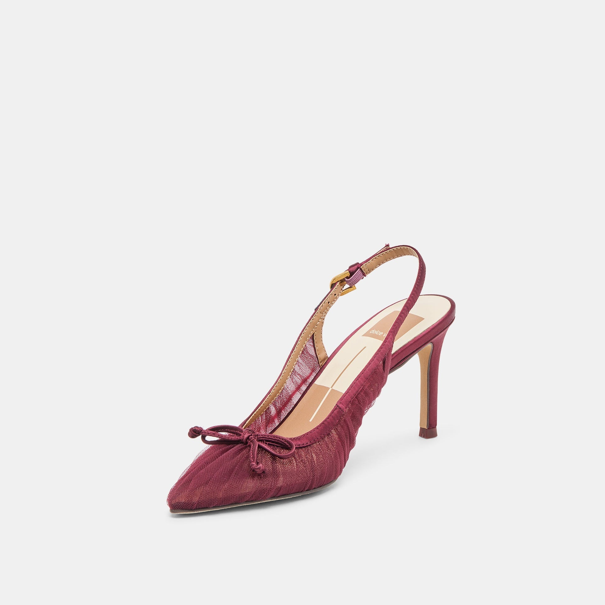 Yela Cranberry Tulle Heels - Dolce Vita