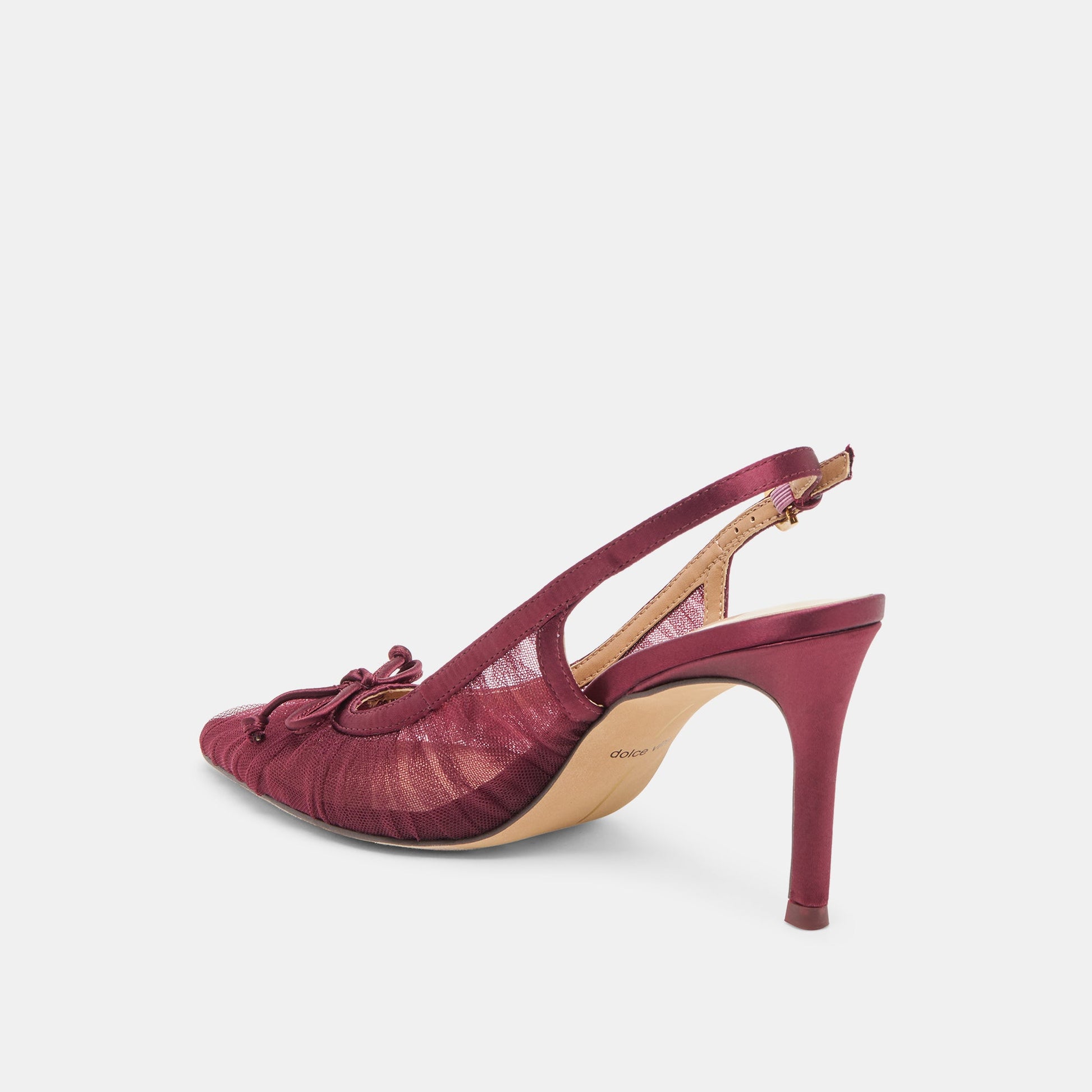 Yela Cranberry Tulle Heels - Dolce Vita
