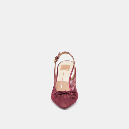 Yela Cranberry Tulle Heels - Dolce Vita