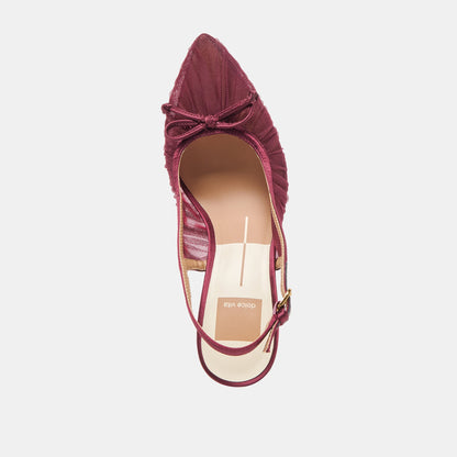 Yela Cranberry Tulle Heels - Dolce Vita