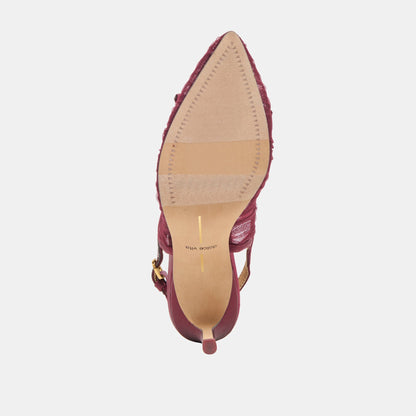 Yela Cranberry Tulle Heels - Dolce Vita