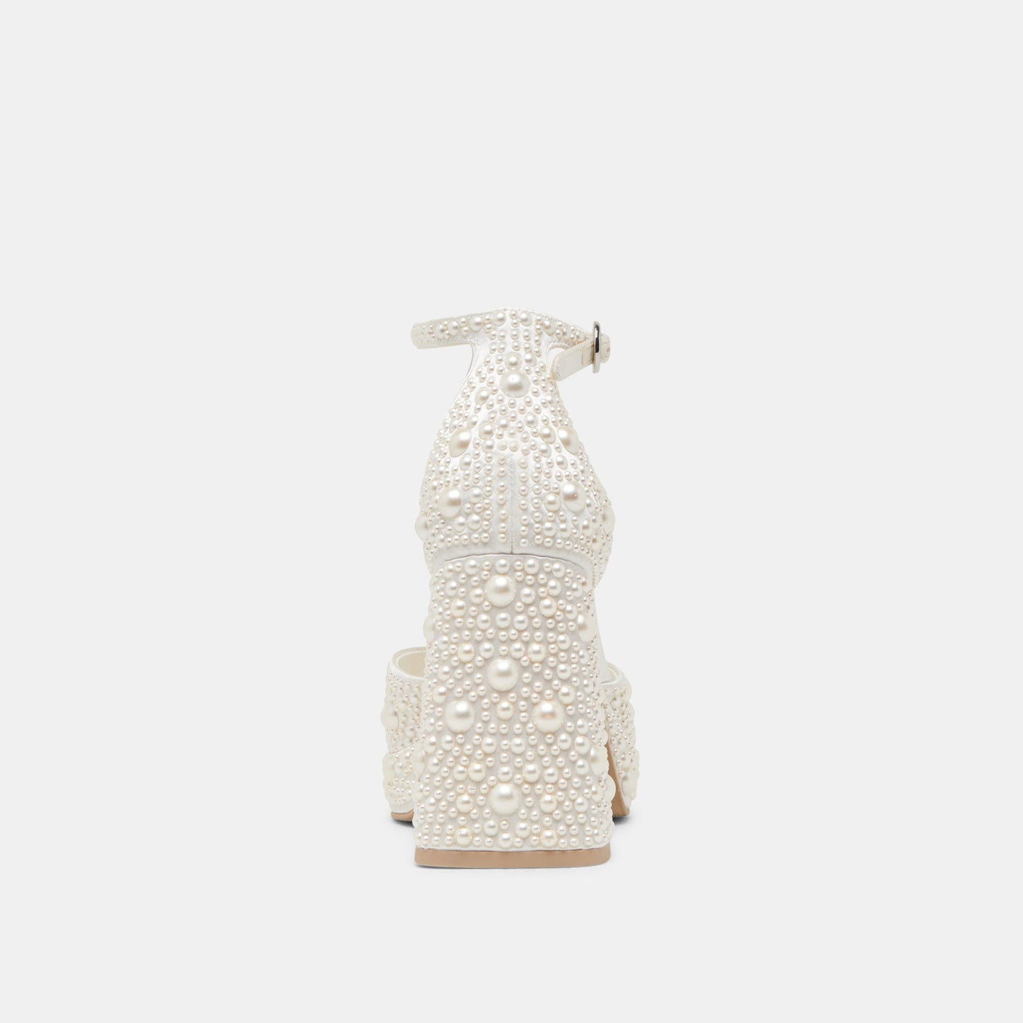 PANDRO PEARL HEELS TRUE WHITE SATIN - Dolce Vita