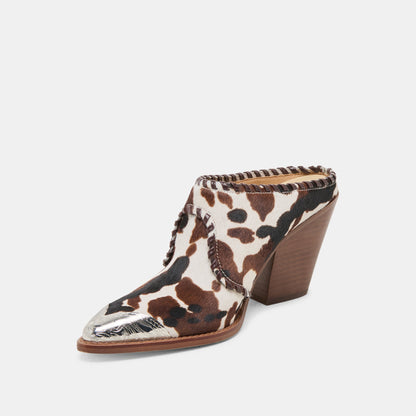Jolyn Cocoa Taurus Calf Hair Heels - Dolce Vita