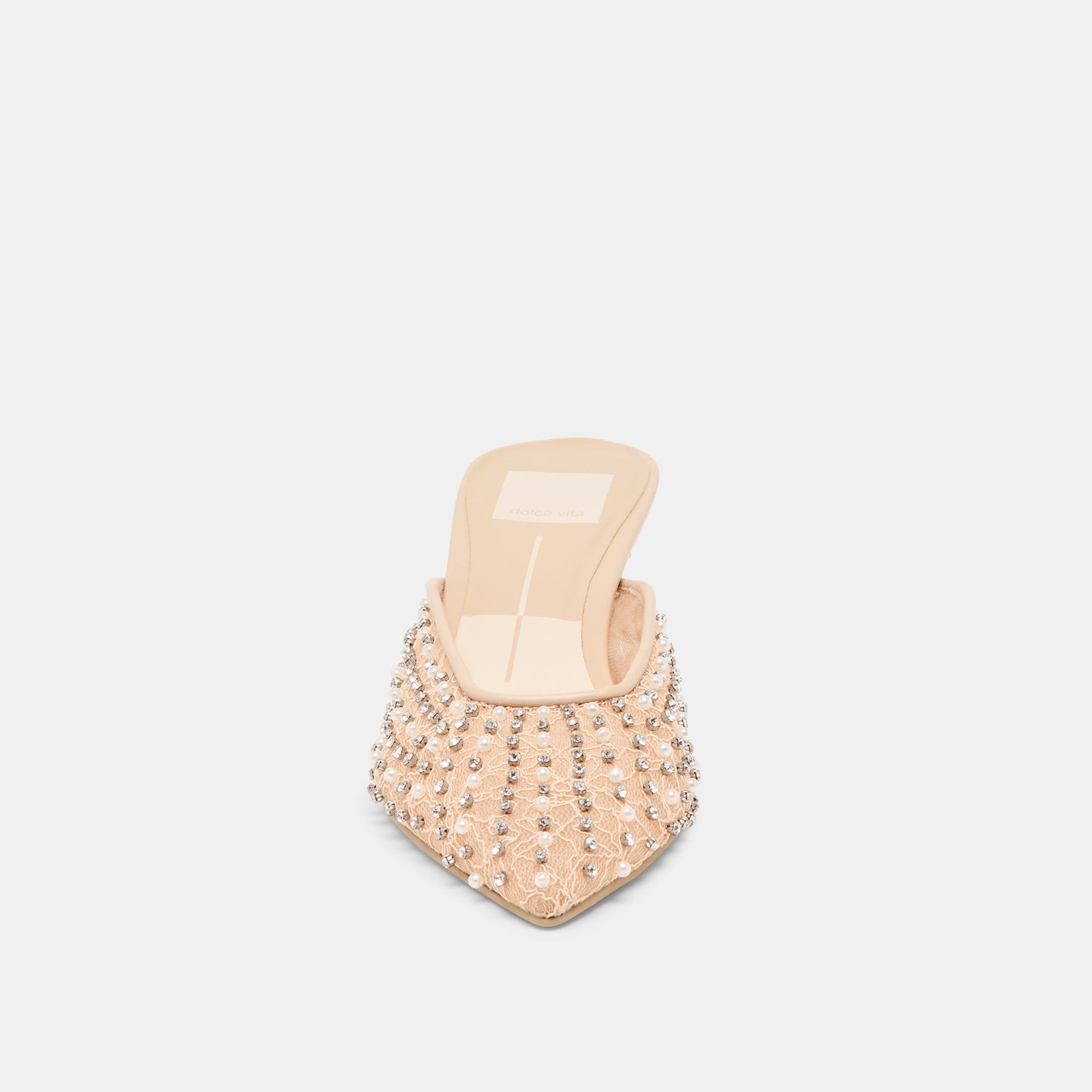 Cleo Pearl Blush Lace Mesh Heels - Dolce Vita