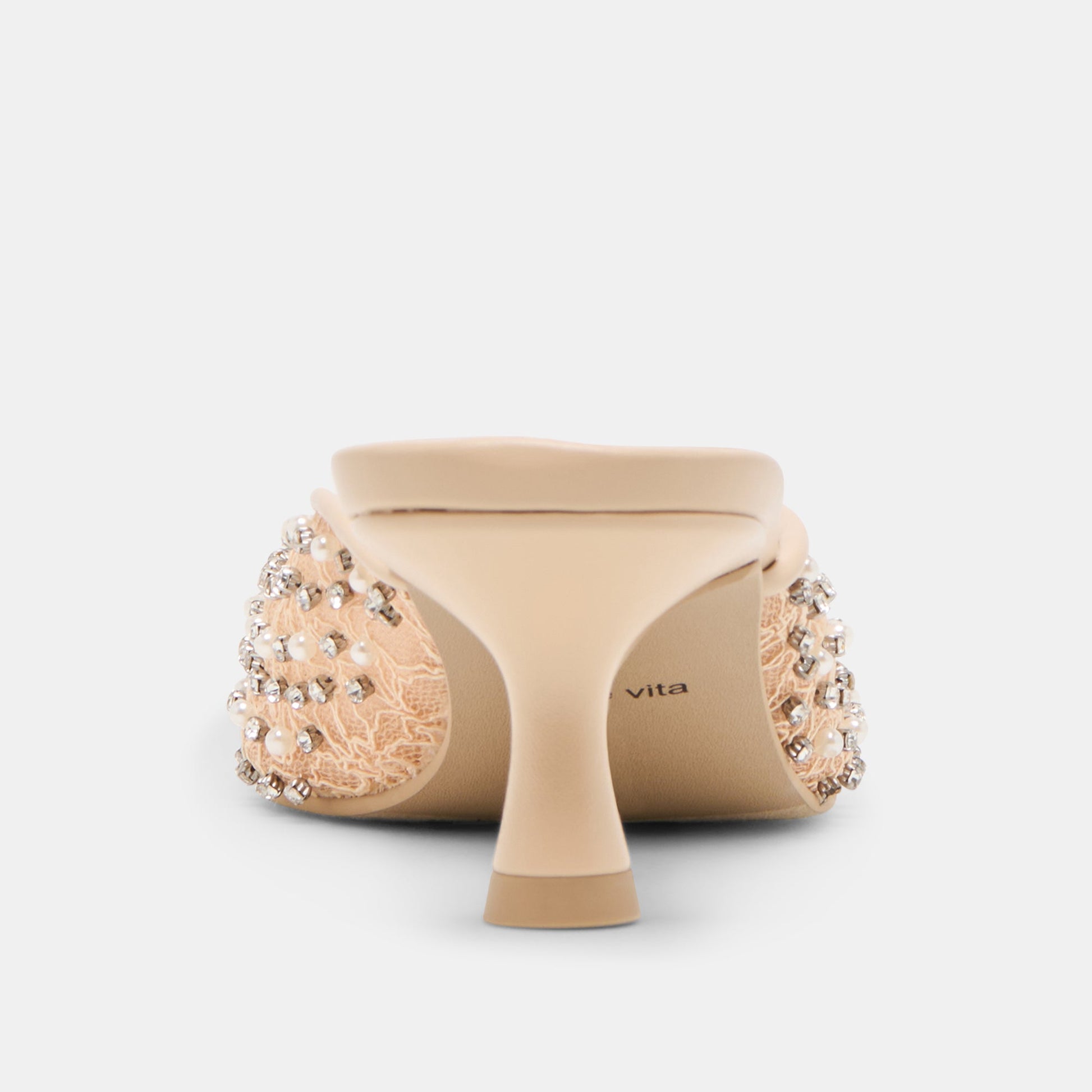 Cleo Pearl Blush Lace Mesh Heels - Dolce Vita