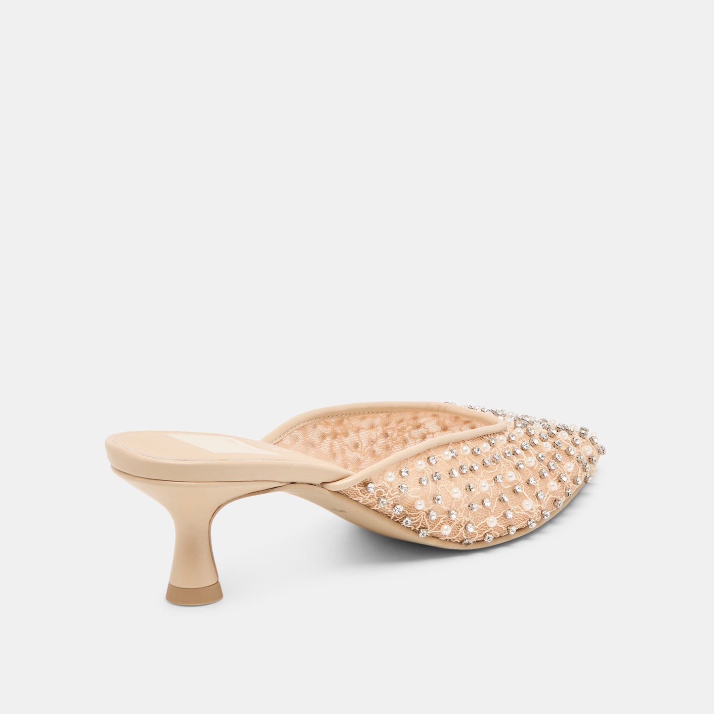 Cleo Pearl Blush Lace Mesh Heels - Dolce Vita
