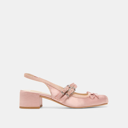 Loris Blush Satin Heels - Dolce Vita